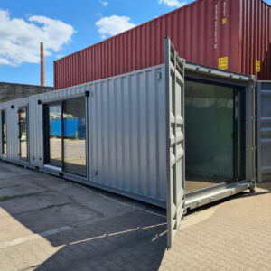 40 fods standardkontorcontainer med brusebad