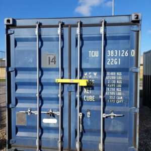 Fin blå brugt tæt 20 fods container