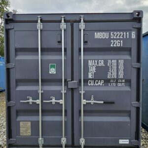 Ny isoleret 20 fods container i RAL 7016 – med Easy Lock