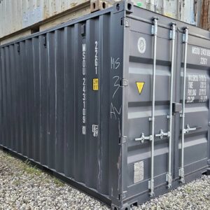 Ny 20 fods container – RAL 7016 med Easy Lock og lockbox