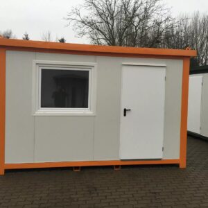 Neuer Bürocontainer 4×2,4 m – Sicherheitskabine / Zugangskontrolle – 9,6 m²