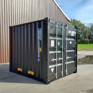 Ny 10 fods skibscontainer – RAL 7016 (sort)